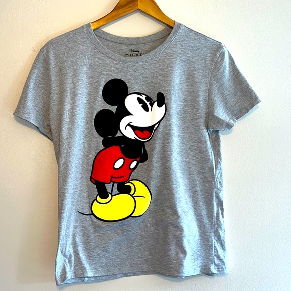 Disney Classic Mickey Mouse Grey T Shirt - Picture 1 of 4